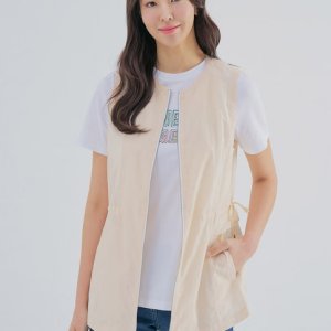 올포유 여성 라운드 집업 베스트 ALVEM3251-102