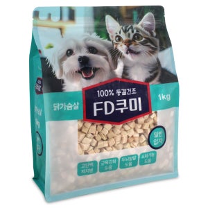 FD쿠미 동결건조 트릿 닭가슴살 반려간식 오리지널, 1kg, 1개