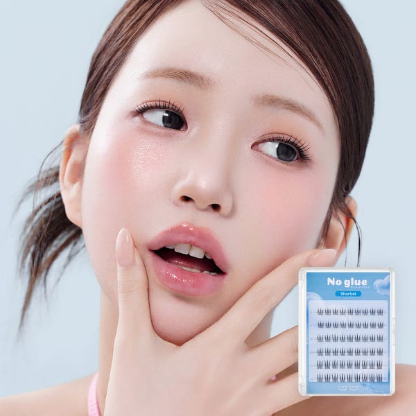 [NEW 디자인] 깜빡속눈썹 노글루 가닥 속눈썹 샤벳 (10종 택1)