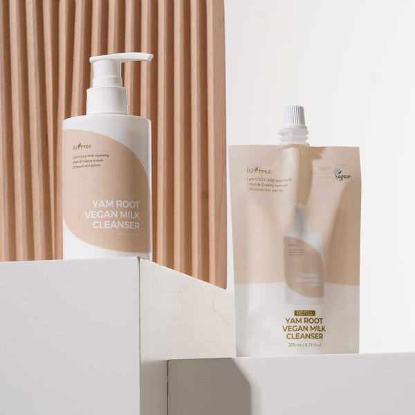 [2종SET] 이즈앤트리 참마 비건 밀크 클렌저 220ml + 리필 200ml (증정: 세안밴드 GWP)