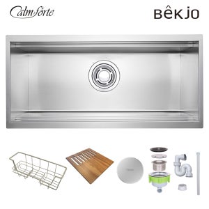 백조씽크 깜뽀르테 950L세트 엠보코팅 사각싱크볼 씽크볼 주방싱크볼 교체