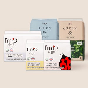 [골라담기] 아임오 생리대 5+5팩 소형 중형 대형 오버나이트 유기농 비건 생리대