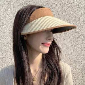 창넓은썬바이저 라탄 자외선차단 대왕 와이드 uv 햇빛