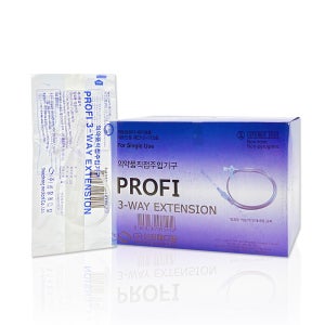 신창 프로피 3WAY 익스텐션 라인 25cm 60매입 1박스 수액연결줄
