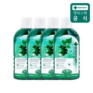 덴티스테 가글 내츄럴 오랄린스 700ml 4개 구강청결제 입냄새제거