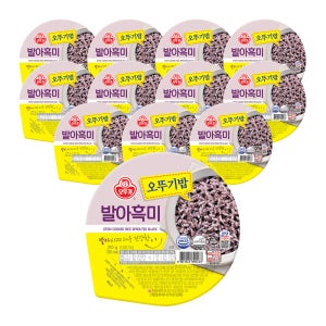 오뚜기 맛있는 오뚜기밥 발아흑미 210g, 12개