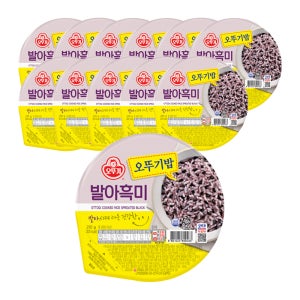 오뚜기 맛있는 오뚜기밥 발아흑미 210g, 12개