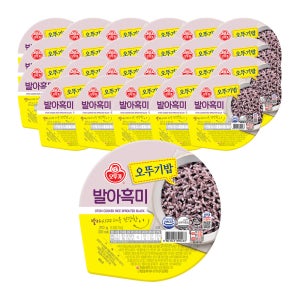 오뚜기 맛있는 오뚜기밥 발아흑미 210g, 24개