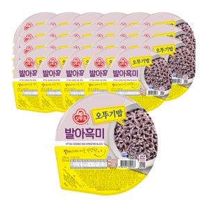 오뚜기 맛있는 오뚜기밥 발아흑미 210g, 24개