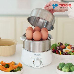 키친아트 2단 스테인리스 계란찜기 멀티찜기 야채 계란 만두 단호박 찜요리