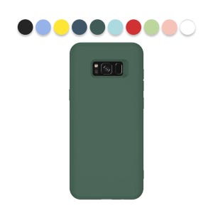 파스텔 10색 풀커버 젤리 케이스 미드나잇 그린, 갤럭시S8 플러스