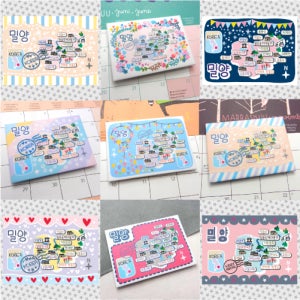 밀양 마그넷1 마그네틱 자석 국내 여행 굿즈 기념품 만어사 표충사 위양못 얼음골케이블카