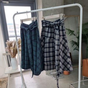 언발란스 셔링 밴딩 미니 레이어드 랩스커트