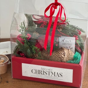 투명 과일포장박스 용돈 꽃 케이크 크리스마스 포장 손잡이 상자 핸들 케이스 포멀 5매