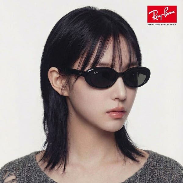 레이밴 오벌 선글라스 RayBan RB4441D RB4457D 긱시크 타원형 뿔테 선글라스