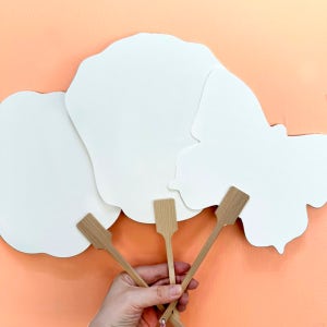 한지부채 그리기부채 전통 무지 부채만들기