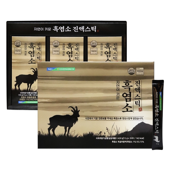 자연이 키운 흑염소 진액 스틱 홍삼 농축액 30포