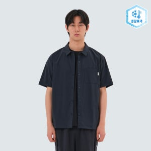 [스노우피크 어패럴] 냉감 루트 반팔 셔츠 Navy (S25MMRSH62)