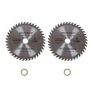 목공용 그라인더날 125mm 2개입 톱수40개 목재용 절단날 원형 톱날 초경 팁쏘