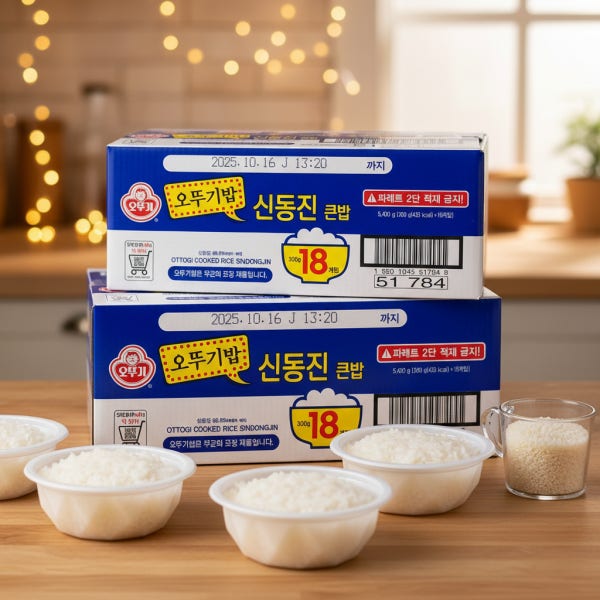 오뚜기 신동진 큰밥 300g 36개 즉석밥 햇밥 흰밥 흰쌀 백미 코스트코 대용량 간편식