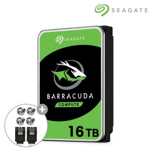 [케이블+나사 번들 사은품 증정] 씨게이트 바라쿠다 16T 20T 24T HDD 하드디스크 512MB, 16TB