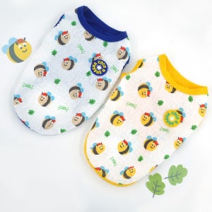 강아지 시어커서 원단 여름 꿀벌 티셔츠