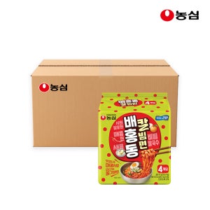 농심 배홍동 칼빔면 128g x 32봉 비빔면 봉지라면 1박스