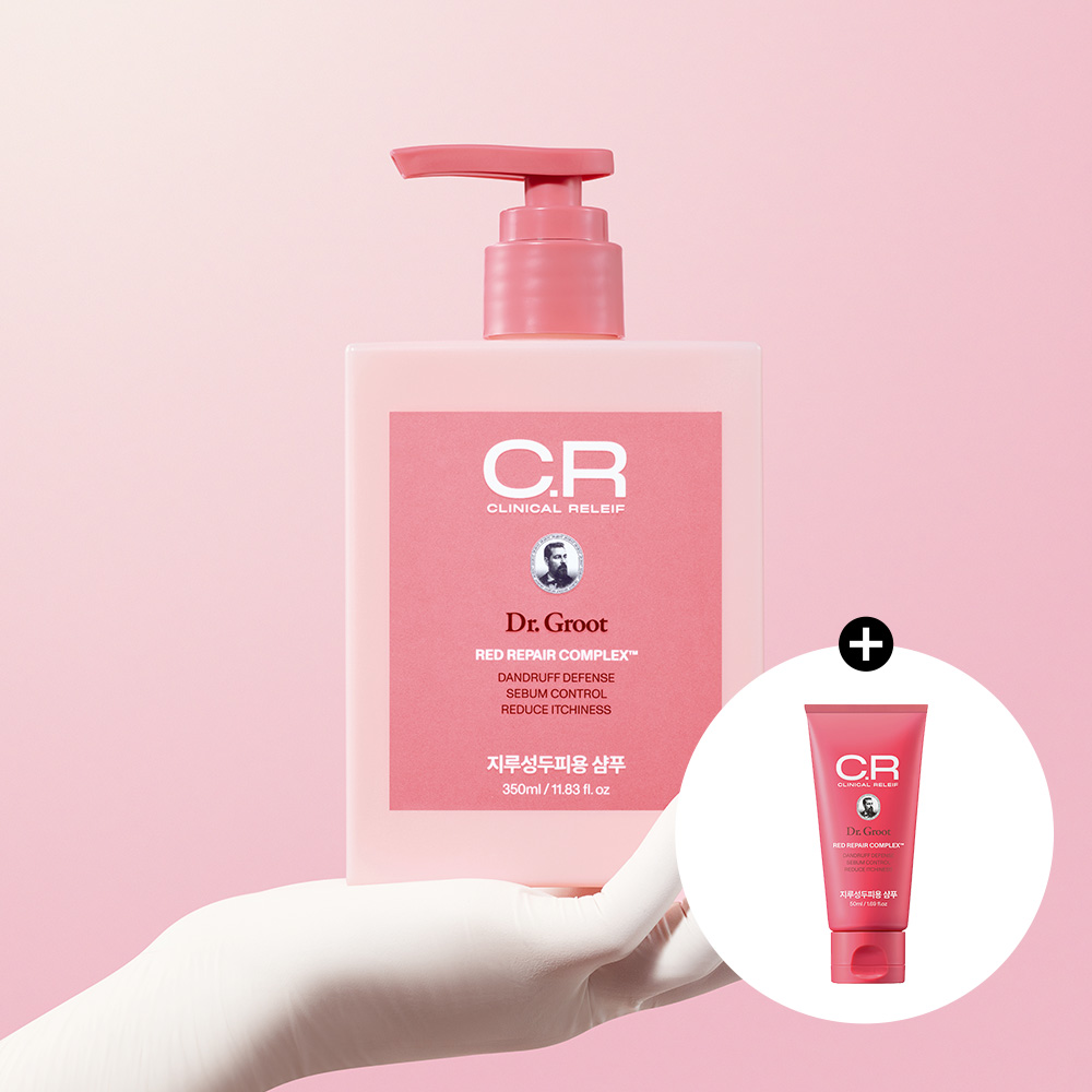 <b>닥터그루트</b> 클리니컬 릴리프 지루성 두피용 샴푸 350ml 두피진정 탈모 약산성 +(증정)CR샴푸50ML