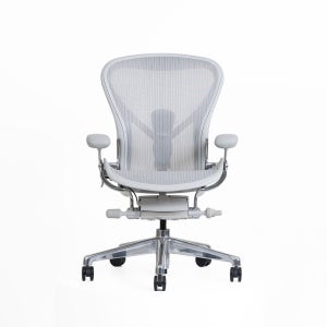 [허먼밀러] 에어론 풀 CD (B 사이즈) 사무용의자 미네랄화이트 & 실버