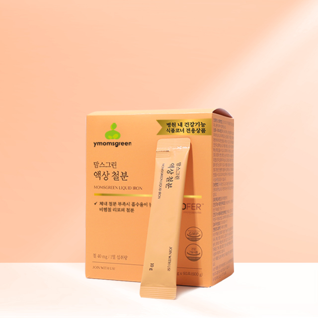 맘스그린 임산부<b>철분</b>제 변비없는 <b>철분</b> 액상 <b>철분</b>제 고함량 리포퍼 병원용 30포, 1개