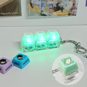 LED 키캡 키보드키링 기계식 딸깍이 키홀더 클릭커 클리커 제작