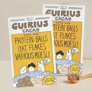 귀리어스카카오 250g 2set 우드스푼 추가 곡물 시리얼 초코 귀리 그래놀라 단백질