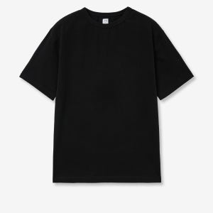 프루이 퓨어 코튼 캐주얼 반팔 티셔츠 블랙