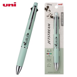 유니 제트스트림 4&1 볼펜 0.5mm 디즈니 한정판 미키 & 미니 민트