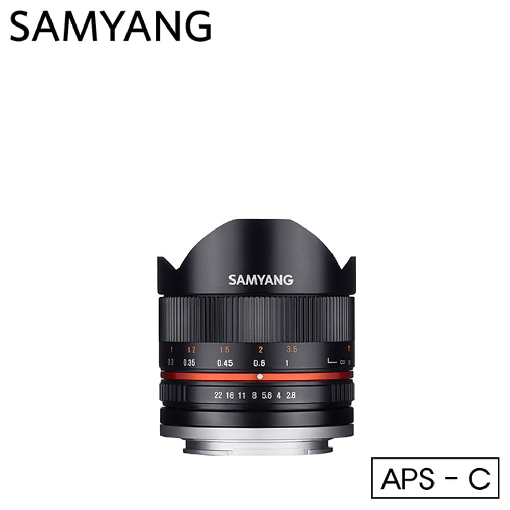 삼양렌즈 MF 8mm F2.8 FISH-EYE ll 크롭바디용 소니(블랙색상) 미러리스 카메라 어안렌즈