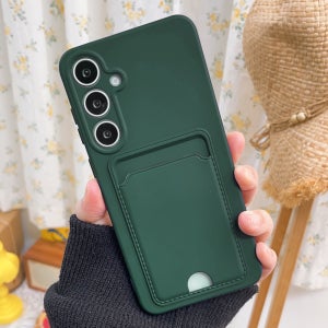 핸드폰 카드 케이스 파스텔 젤리 실리콘 카메라 풀커버 그린, 갤럭시S25 플러스
