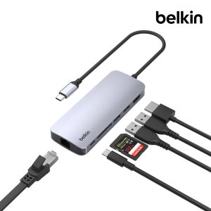 벨킨 6in1 C타입 멀티 허브 Pro 이더넷 HDMI 2.0 4K 60Hz 100W AVC008fq 맥북 M5 윈도우 노트북 아이패드 호환