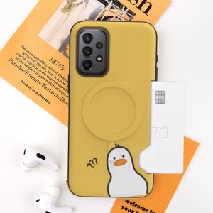 맥세이프 케이스 카드지갑 범퍼 2장수납 귀여운 믹스웨이 읭덕, 갤럭시A23