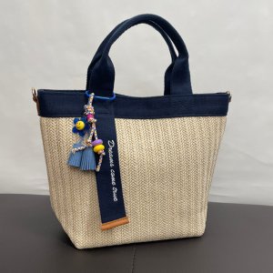 (국내 제작) 우아한여인 썸머 시원한 비스코스 라탄 캔버스 소재 토트백 크로스백