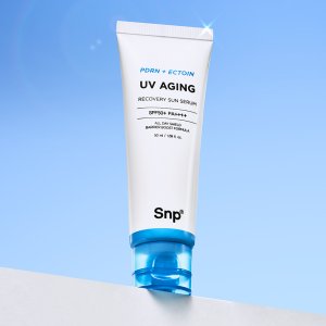 Snp PDRN 엑토인 UV 에이징 리커버리 선세럼 50ml 선크림 피부 커버 햇빛차단 유기자차 SPF 50+PA++++