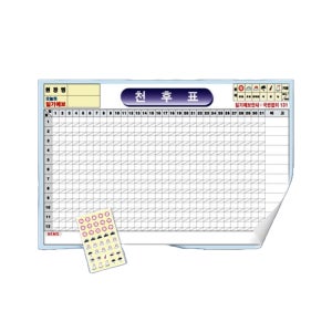 천후표 두루마리 기후표 일기예보 550x800 10매