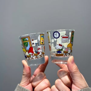 귀여운 헬로키티 소주잔 유리컵 1개 세트 자취방 집들이 선물 술게임 혼술