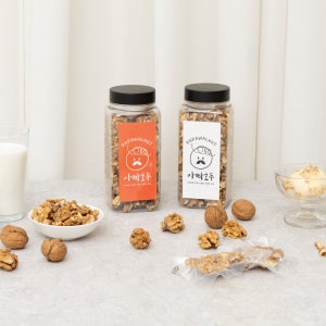 아빠호두 국산 햇호두 병포장 300g 2개 결혼 돌 답례품 선물 이유식 수험생 건강 간식