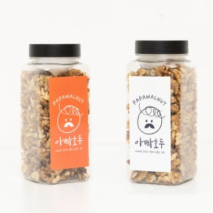 아빠호두 국산 햇호두 병포장 300g 2개 결혼 답례품 명절 선물 이유식 수험생 건강 간식