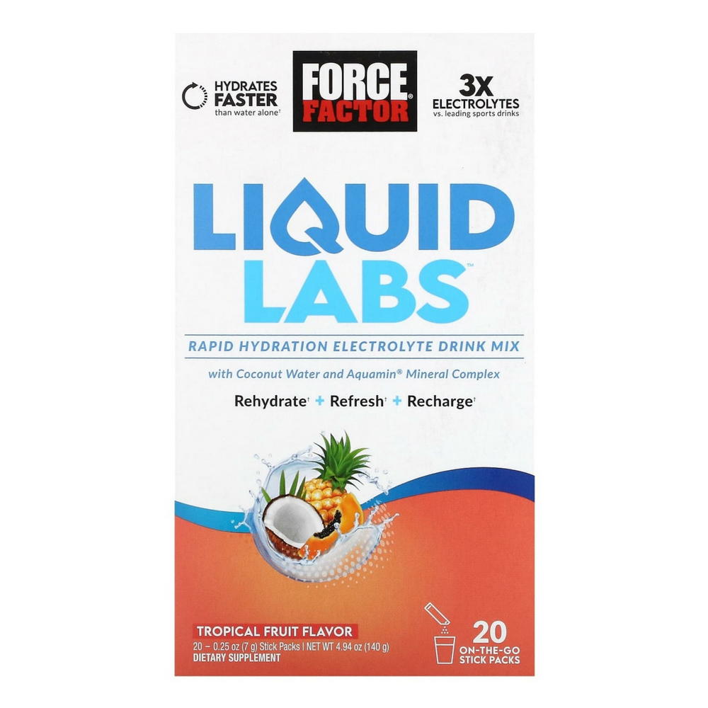 포스팩터 <b>리퀴드</b>랩스 에너지 전해질 드링크믹스 트로피칼프룻 20스틱팩