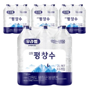 강원평창수 무라벨생수 먹는 샘물 2L 24병
