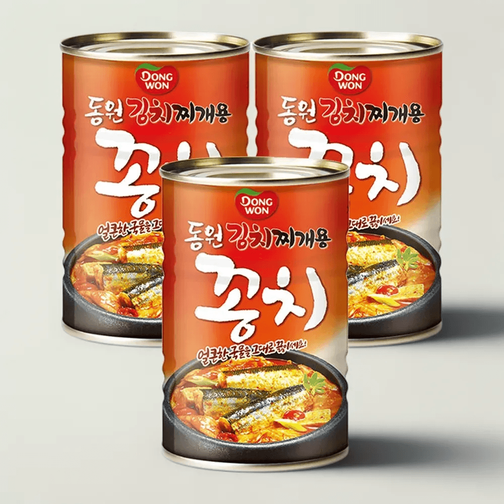 동원 김치찌개용 꽁치 통조림 캔 300g 3개 최신제조