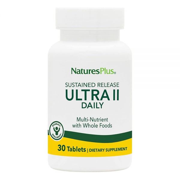 <b>네이처스</b>플러스 NaturesPlus Ultra II <b>멀티</b>비타민 지속 방출 30정 자연 비타민 <b>미네랄</b> 에너지 부스터 30회