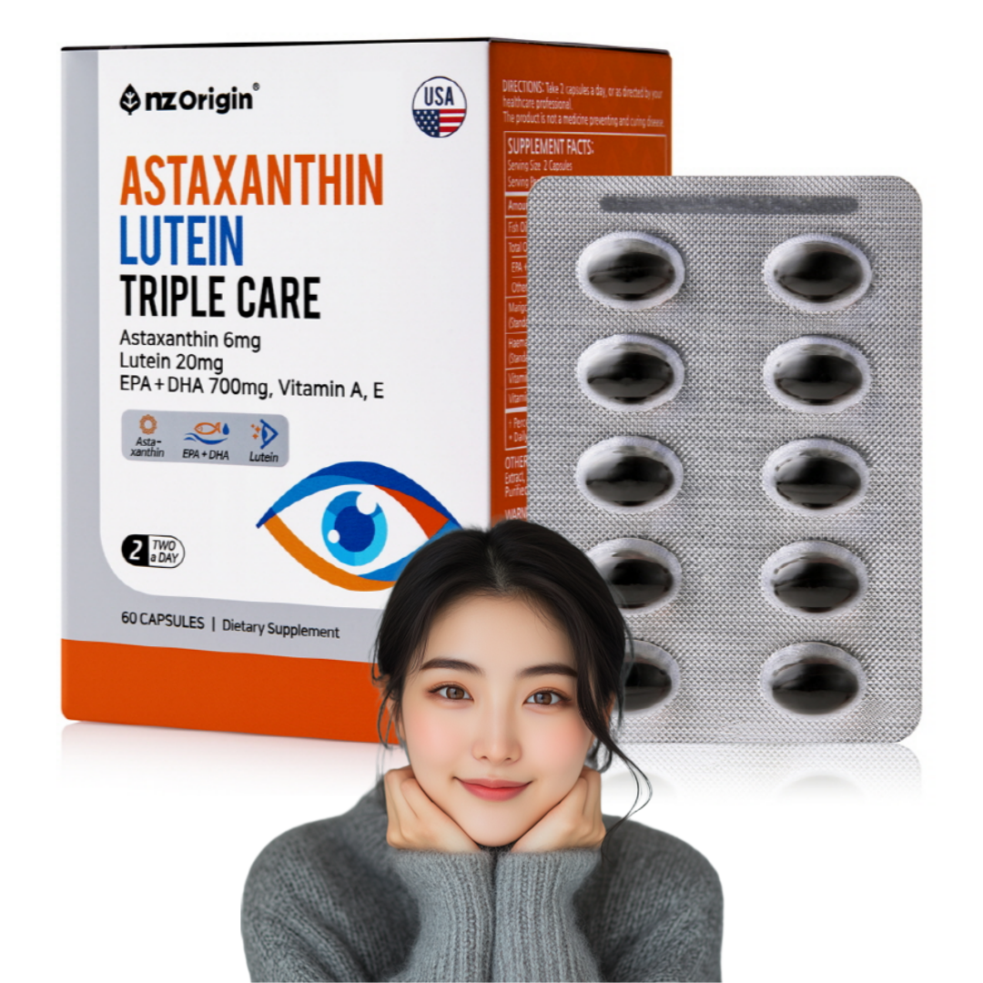 <b>엔젯오리진 아스타잔틴</b> 루테인 눈건강 트리플케어 60캡슐, 1개