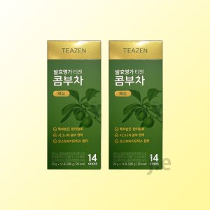 발효명가 티젠 콤부차 매실 액상 14포 2박스